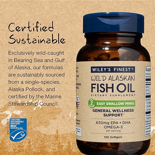 Wiley S Finest Wild Alaskan Fish Oil Easy Swallow Minis Omega Para