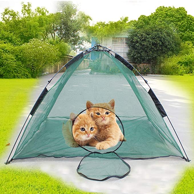 Hi Suyi Portable Large Pop Up Pet Cat Tents Enclosures for Outside Patio 
