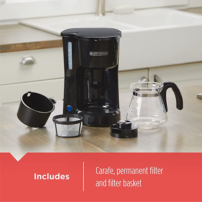 BLACK+DECKER CM0700BZ - Cafetera (5 tazas), color negro | Mercandu