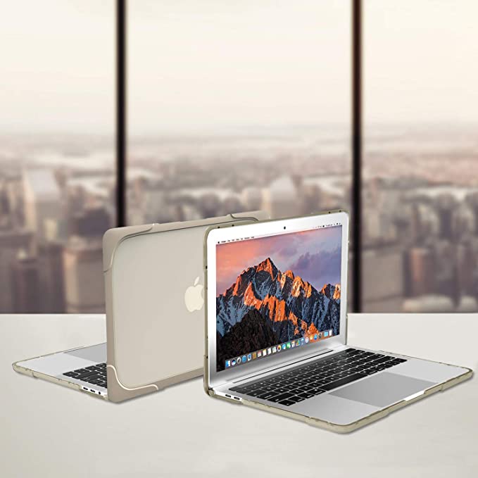 ProCase Carcasa Gomosa para MacBook Air 13 M1 2020 2019 2018 A2337 A2179 A1932 Funda Dura Delgada con Revestimiento Engomado para MacBook Air 13 Pulgadas Transparente 
