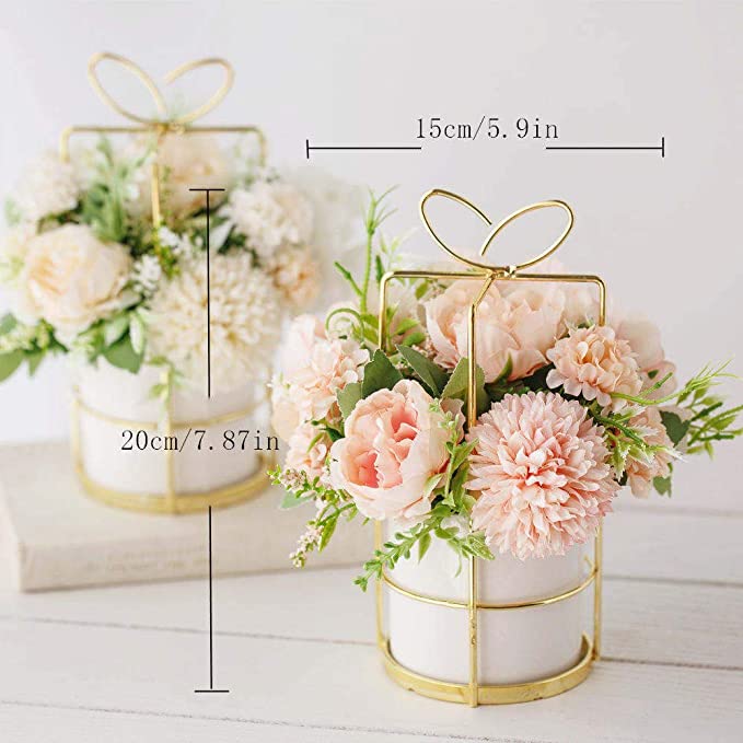 KIRIFLY - Flores artificiales, ramo de hortensias de seda de peonía, falsa  decoración de flores de plástico, arreglos de flores realistas, decoración  de boda, centros de mesa, 2 paquetes | Mercandu