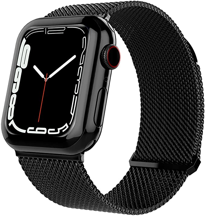 TalkWorks - Correa magnética ajustable para Apple Watch de 1.5 / 1.6  pulgadas para iWatch series 6, 5, 4, 3, 2, 1, SE, de malla de acero  inoxidable, ajustable, para hombres y mujeres, color negro | Mercandu