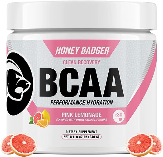 Honey Badger BCAA Aminoácidos Electrolitos en polvo, keto, vegano, sin