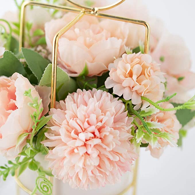 KIRIFLY - Flores artificiales, ramo de hortensias de seda de peonía, falsa  decoración de flores de plástico, arreglos de flores realistas, decoración  de boda, centros de mesa, 2 paquetes | Mercandu