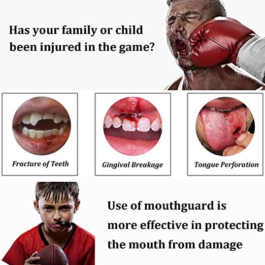 Mengdger Youth Mouth Guard Football Moldable MouthGuard Sports Kids Boys Mouthpiece Teeth Protective Braces EVA Double Colored for MMA Boxing Rugby Kickboxing Taekwondo Softball Lacrosse 3 Pack 
