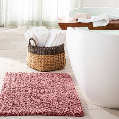 dusty pink bathroom rugs