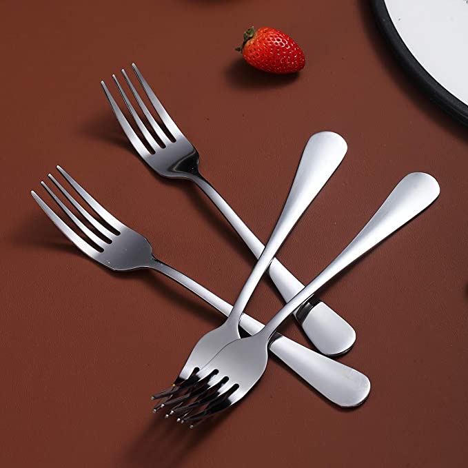 tenedores y cucharas de cubiertos Berglander-Juego de 6 Tenedores de Mesa de acero inoxidable cucharas y tenedores 