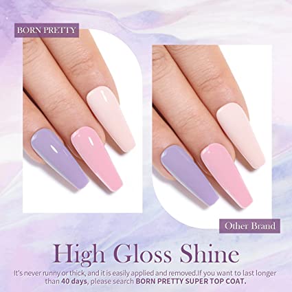 BORN PRETTY Juego de esmaltes de gel rosa, color lavanda, morado claro, kit  de esmaltes de uñas de gel para remojar UV LED, manicura de uñas, 6  unidades,  fl oz | Mercandu