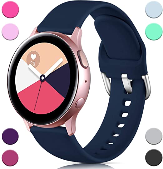 GEAK - Correa para Smartwatch, compatible con Samsung Galaxy Active de 1.57  pulg (40 mm) / correa para Galaxy Watch 3 de 1.61 pulg (41 mm), correa  suave de 0.79 pulg (20