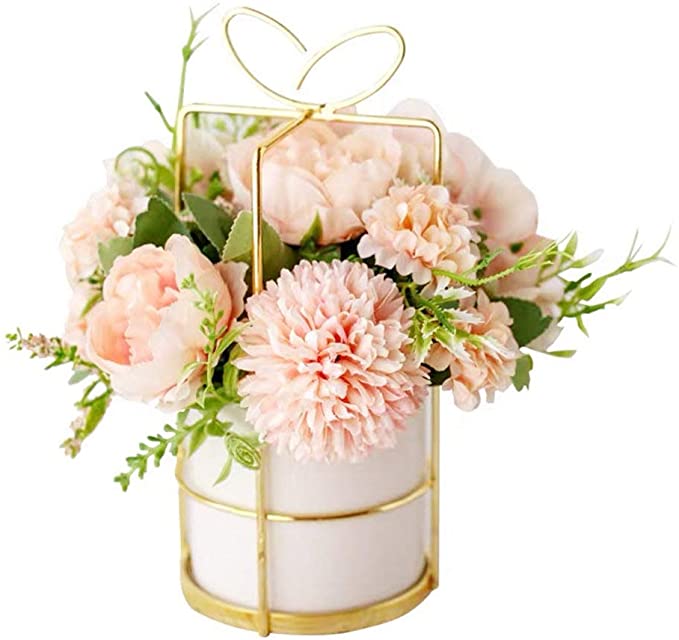 KIRIFLY - Flores artificiales, ramo de hortensias de seda de peonía, falsa  decoración de flores de plástico, arreglos de flores realistas, decoración  de boda, centros de mesa, 2 paquetes | Mercandu