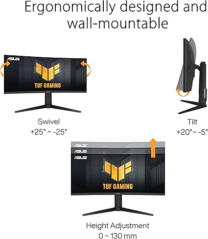 Asus Tuf Gaming Monitor Hdr Curvado Ultra Ancho De Pulgadas Vg Vqel A Uwqhd X