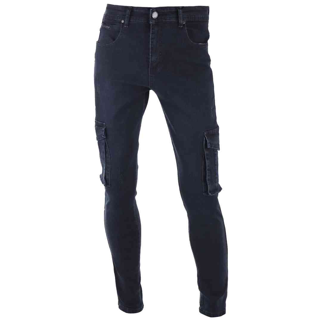 Jeans skinny cargo para hombre