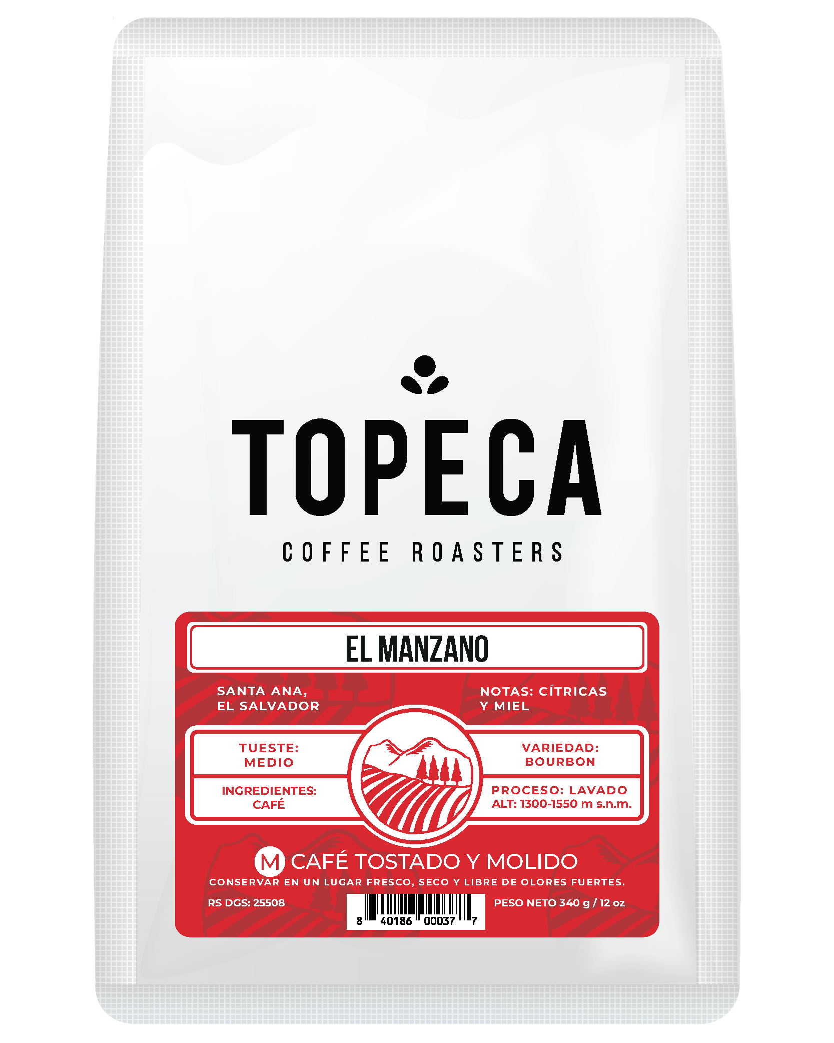 Café Topeca Manzano Tostado Molido 340 g.