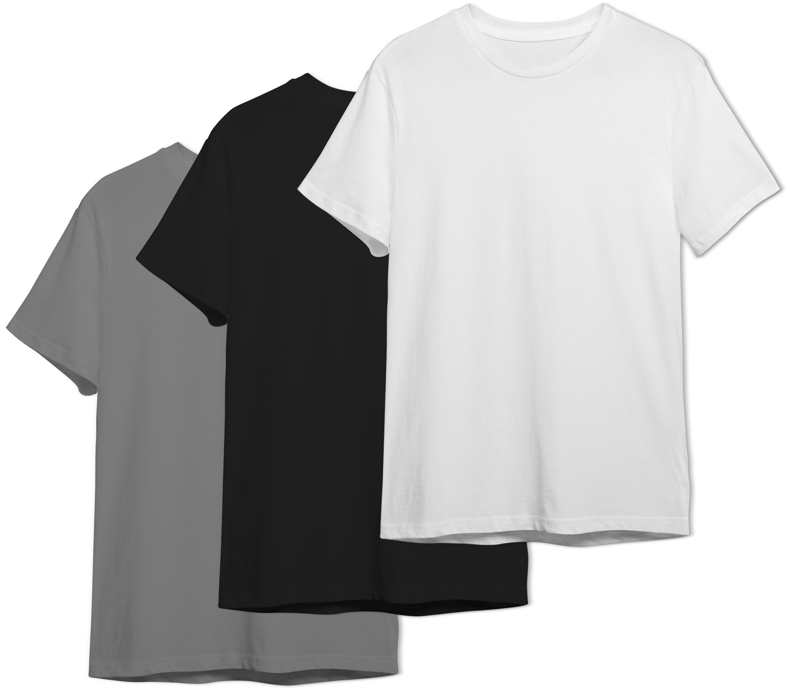 Lulu Essentials - 3 Pack Camiseta [Blanca-Negro-Gris] manga corta de Algodon