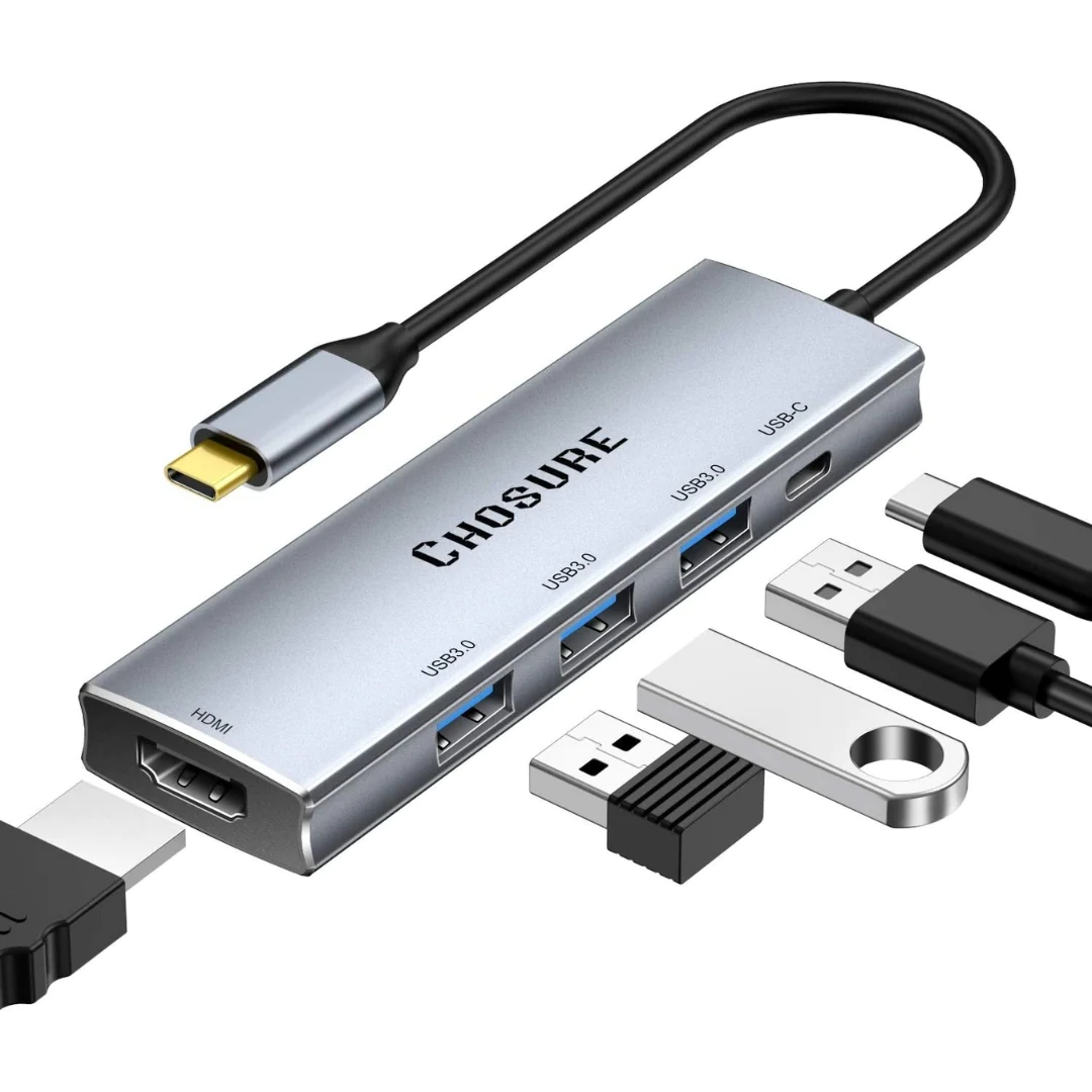 Adaptador USB C Hub 5 en 1