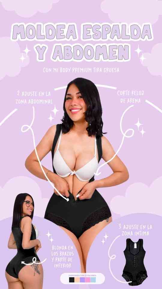 Body Premium Tirante Grueso color negro