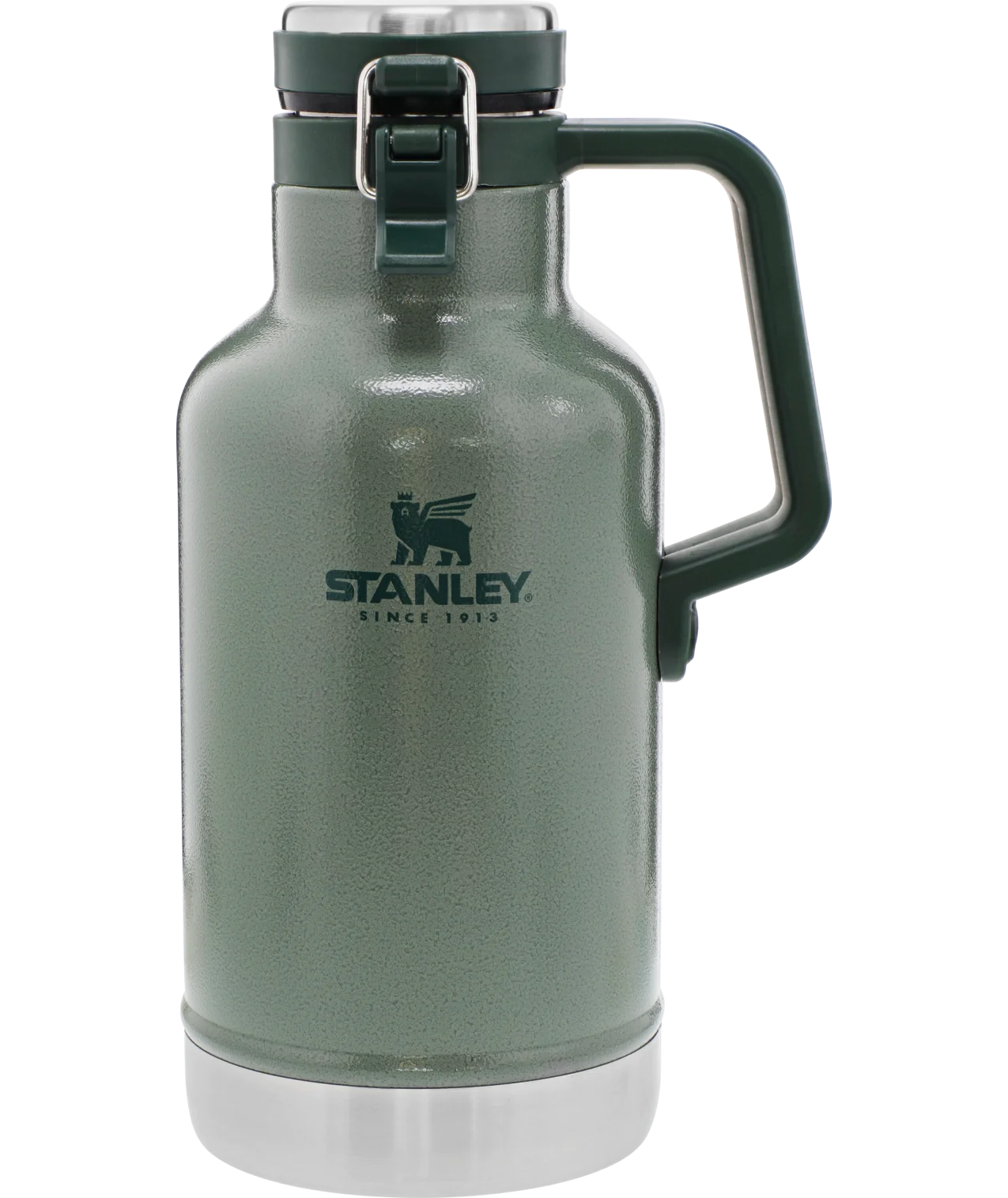 Stanley 1913 Classic Easy-Pour Growler 1,9L Hammertone Green - Insulated Growler - Mantiene la Birra fredda e gassata - Acciaio Inossidabile - Antigoccia - Lavabile in Lavastoviglie