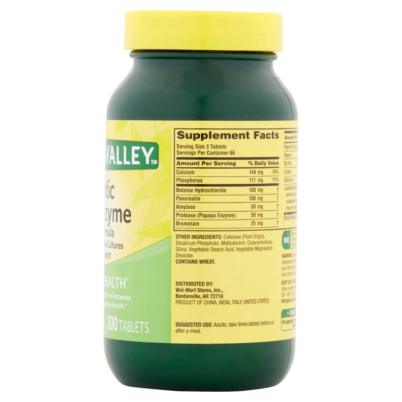 Spring Valley Probiotic MultiEnzyme Digestive Formula Tablets, 200 Ct Mercandu